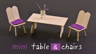 Miniature Table and Chair DIY Project | Art IDEA How To Make a Popsicle Stick Chair and Table Subscribe: https://www.youtube.