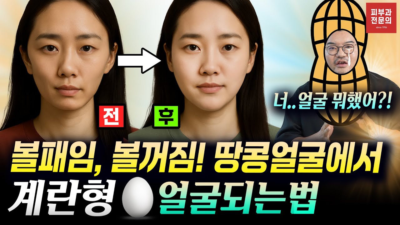 볼패임, 볼꺼짐, 옆광대? 이거 하나면 다 됩니다🥜 땅콩형에서 매끈한 계란형 얼굴로 바꾸는 얼굴형 관리법 총정리! by 피알남 피부과전문의
