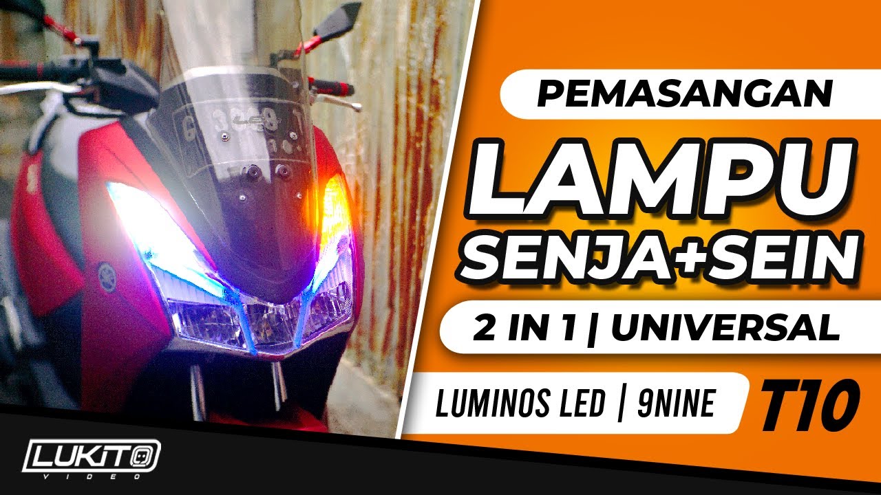 PASANG LAMPU SENJA + SEIN LUMINOS LED 9NINE 2 IN 1 | PEMASANGAN di YAMAHA LEXI