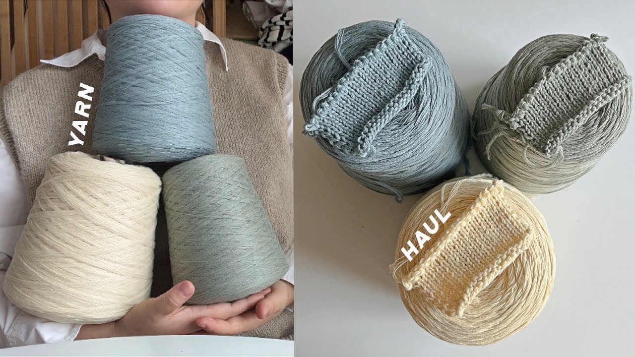 🍏🐳오랜만에 구매한 뜨개실 하울+뜨개계획/라라뜨개 캐시5, 밍크혼방/승희니트 실 합사하기/yarn haul/knitting vlog/뜨개브이로그