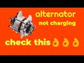 Alternator not charging check it first