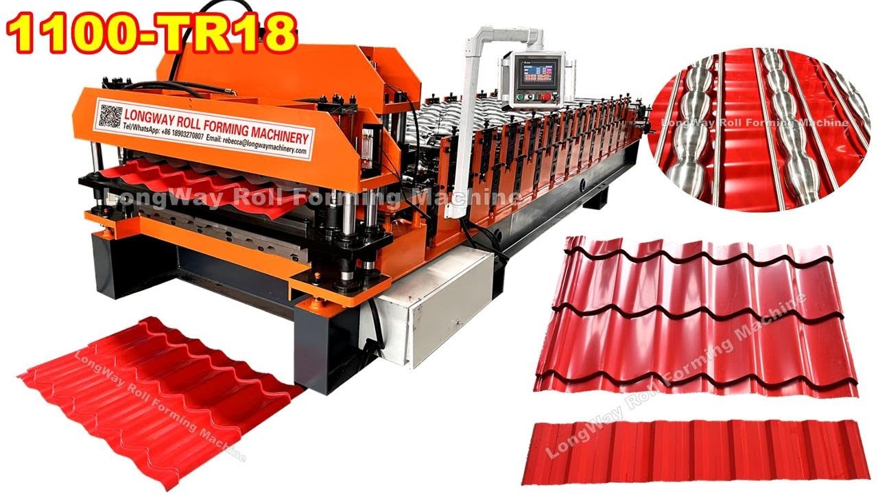 Metal Roof Tile Machine for making 1100 imitation roof tile, TR18 roofing sheet forming machine
