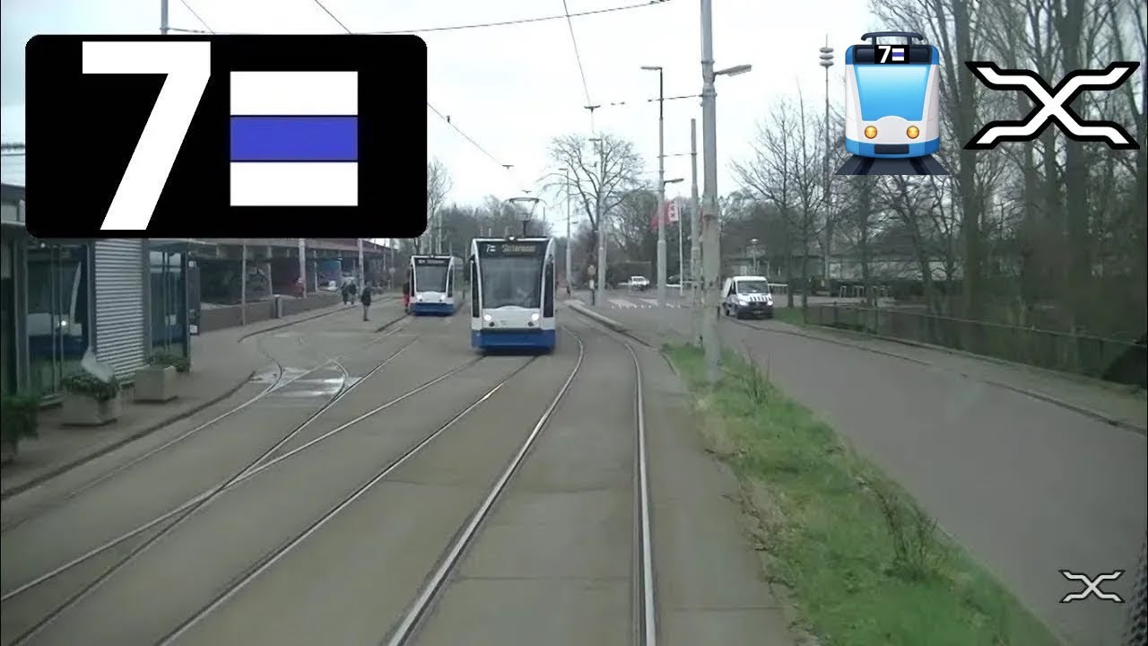 🚊 GVB Amsterdam Tramlijn 7 Cabinerit Slotermeer - Flevopark via Witte de Withstraat Driver's view