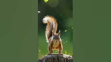 Squirrel Jumps and Vanishes Into Thin Air!
