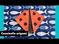 Coccinelle en origami  bricolage pour enfants 21