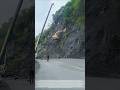 Crane + excavator cantilever wall clearing dangerous rocks process