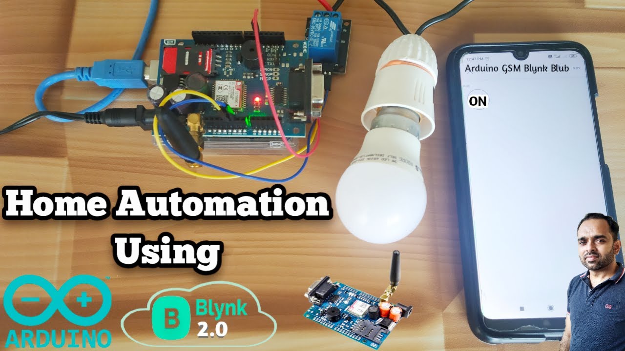 Home Automation Using Arduino and GSM Module | Blynk 2.0 | GSM Projects ...