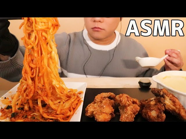 ASMR・CHEESE＆FRIEDCHICKEN＆DANDAN NOODLES/MUKBANG/「No Talking」EATING SOUNDS /KujiraASMR
