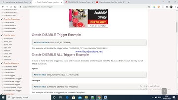 Oracle DROP, DISABLE Trigger  37
