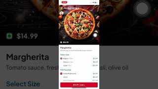 Online pizza order and delivery web app screenshot 5