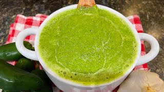 Salsa verde para flojas con chiles crudos para toda ocasión #salsaparaflojas