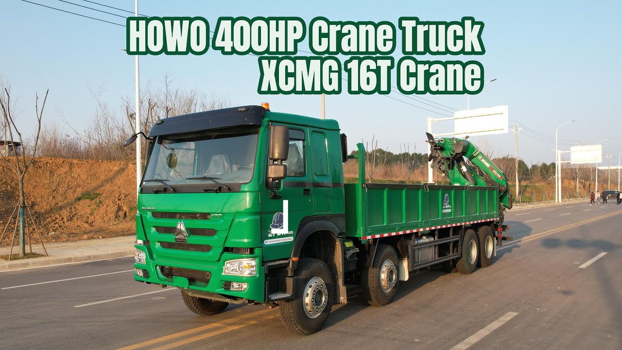 Senegal Africa | HOWO 12 Wheeler 400HP Crane Truck (XCMG 16t Folding Crane at Rear) for Sale