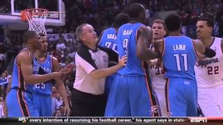 Matt Barnes Fights Ibaka HD