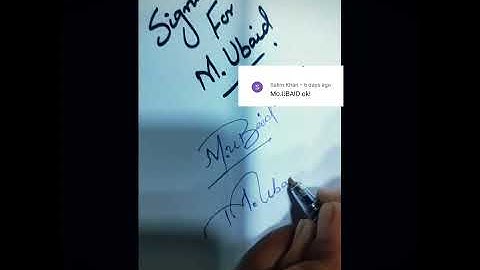 #Signature_for_Ubaid comment your name for your sign #Own_Talent #Signature_Art