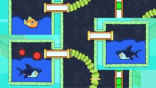 save the fish / pull the pin level android game save fish pull the pin puzzle / mobile game