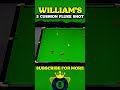 WILLIAMS’ INSANE 3-CUSHION FLUKE! 🤯🎱🔥#snooker #shorts