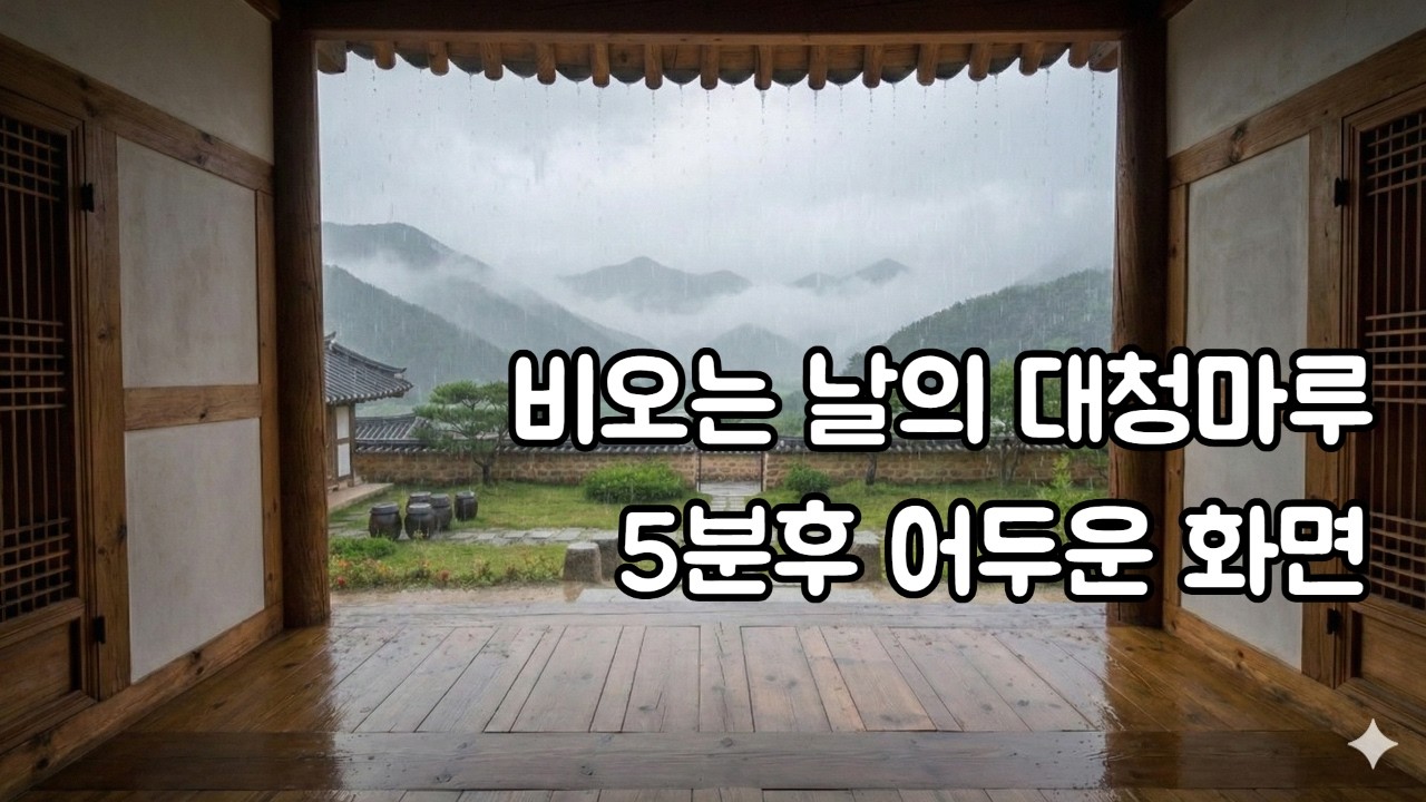 비오는 날의 대청마루ㅣ 빗소리ㅣ수면유도ㅣ백색소음ㅣ불면증해소ㅣ자장가ㅣASMRㅣ집중력향상ㅣRain sounds for sleeping l White noise