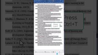 APA Reference: Hanging Indentation Trick