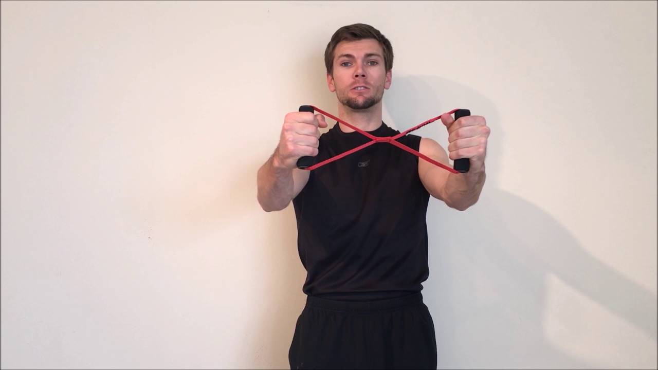 Iso-Bow - Back of Shoulder Exercise (Posterior Deltoid) - YouTube