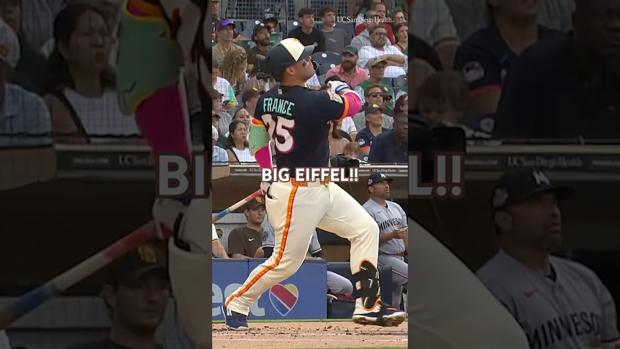 Big Eiffel Energy 🇫🇷 #mlb #homerun #baseball #highlights #padres #tyfrance