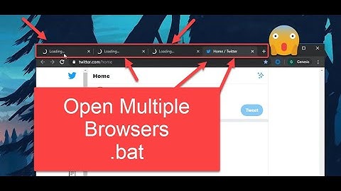 Create bat file to open multiple websites at one time