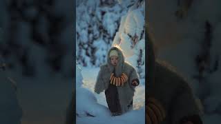 #снег #зима #девочка #милота #красиво #музыка #платок