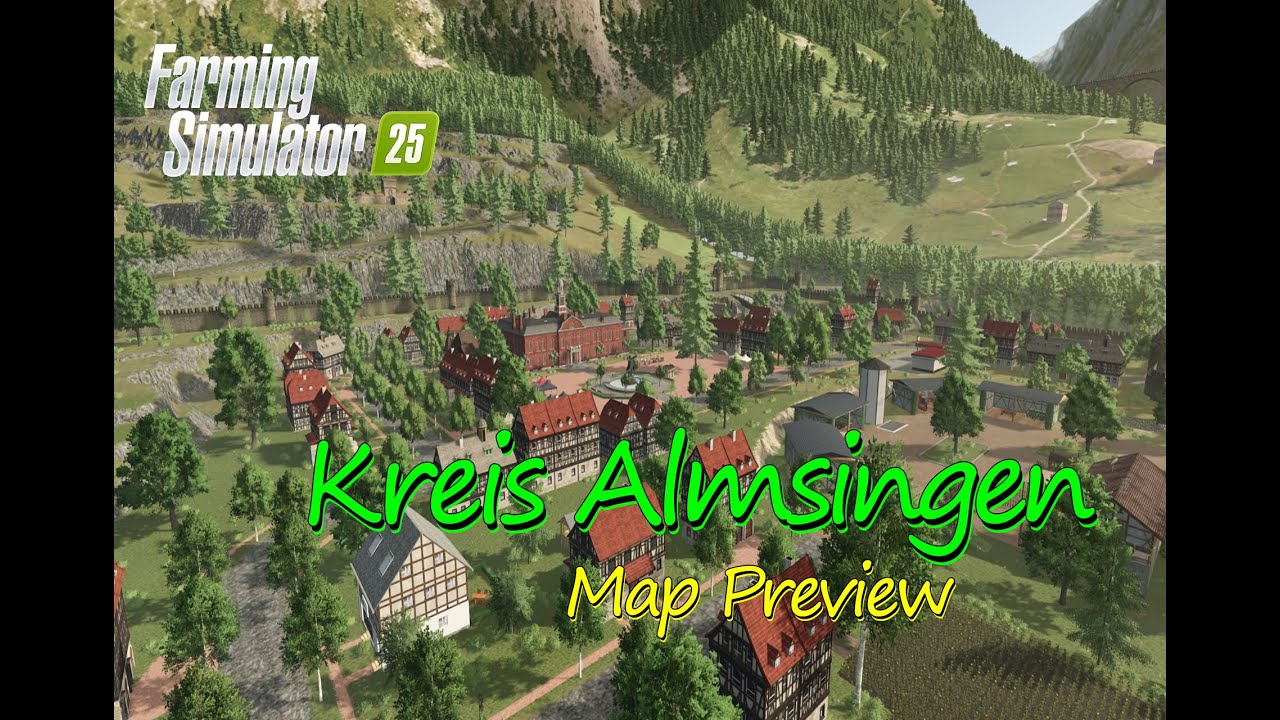 Kreis Almsingen Map Mod preview : Castles, Markets and Scenic Farming |Map Tour|Farming Simulator 25