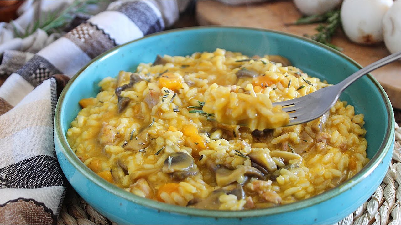 RISOTTO ZUCCA E FUNGHI - il primo piatto autunnale facile e cremoso ...