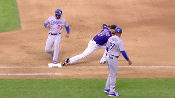 LAD@COL: Gonzalez awarded first after challenge