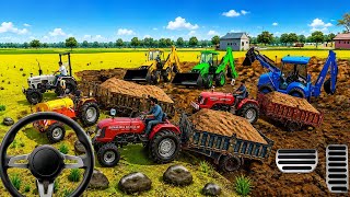 🛑 Driving JCB uploading🚜 tractor trolley 💯 video 🚥 Indian Tractor Gameplay video  screenshot 2