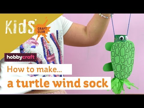 How to make a turtle wind sock | Kids Craft | Hobbycraft