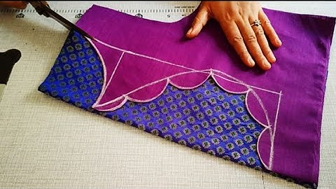 Very stylish boat neck blouse design || blouse || cutting and stitching back neck blouse design