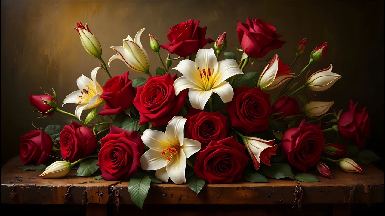 4K Frame TV Art | Classical Floral Arrangement | 6-Hour Ambient Screensaver