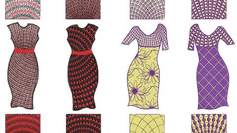 Part three motif fills, two layers and two colors