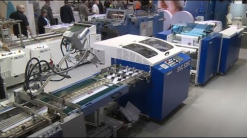 MBO Roll Fed SVC Finishing-Glued Pharmaceutical Booklet using BSR 550 Diecutter, KL Folder & Knife