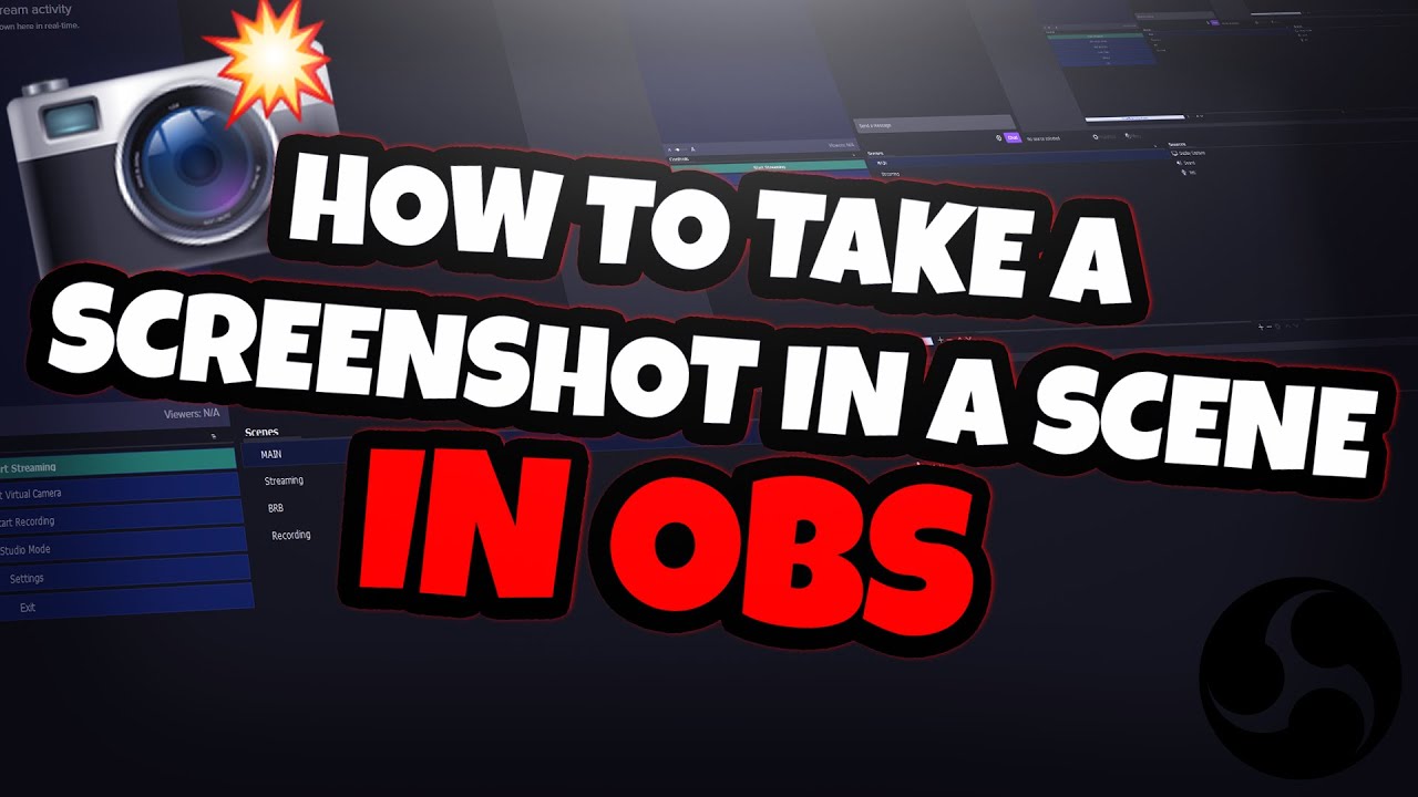 How to screenshot in OBS quick tutorial