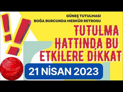 BUGÜNE DİKKAT! 20 - 21 Nisan 2023 / Merkür Retrosu - Güneş Tutulması