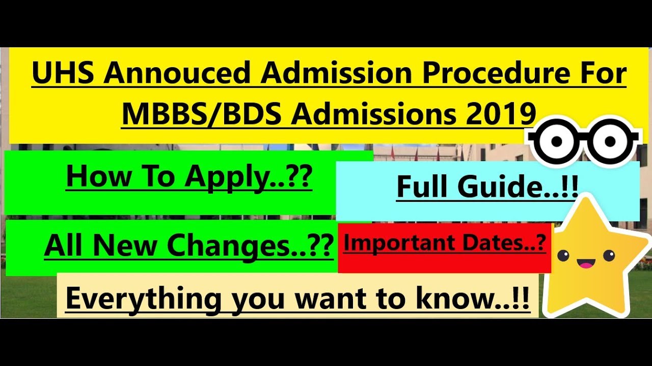 UHS MDCAT 2019 Admission Procedure and Process..!! Admission Procedure Announced..!! Full Guide