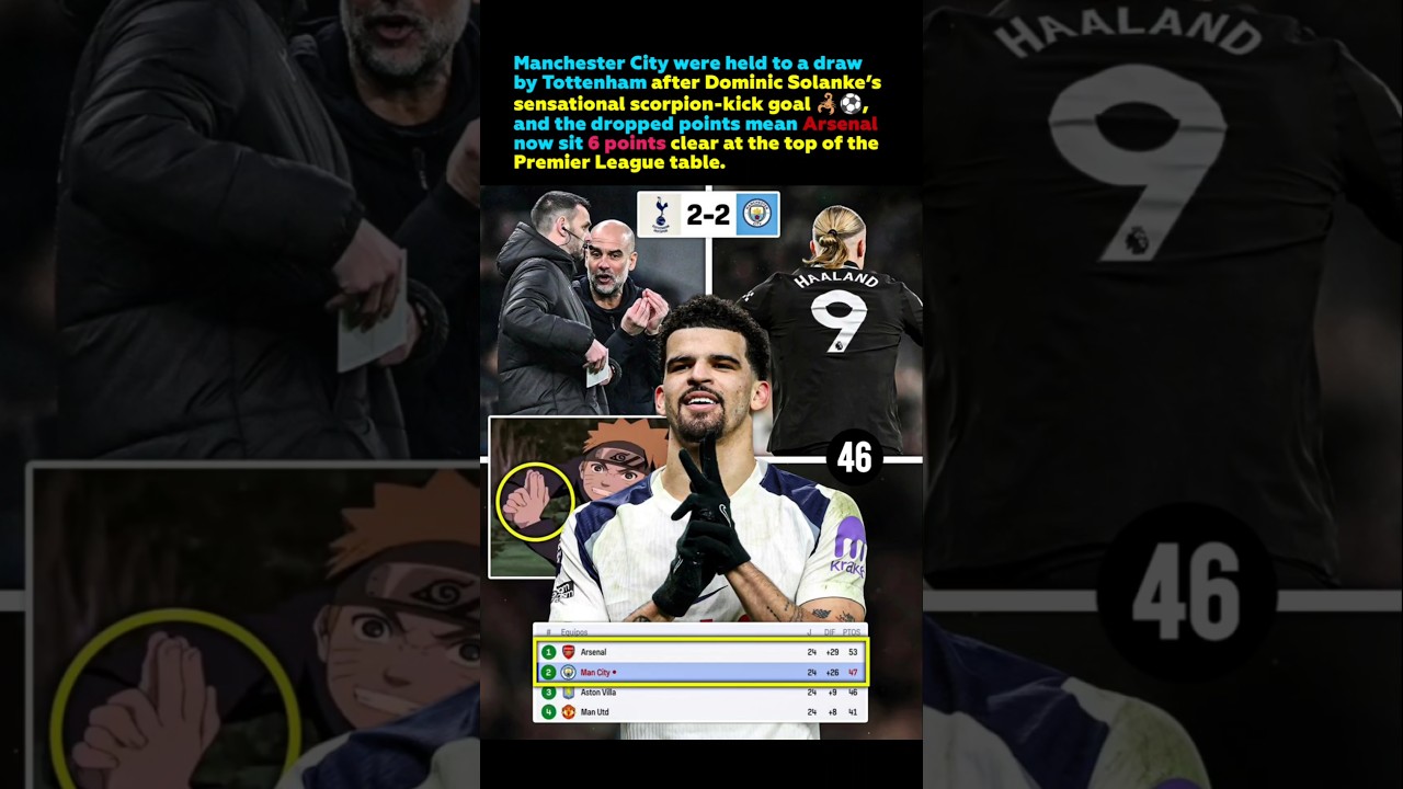 Solanke’s Scorpion Kick Holds Manchester City as Arsenal Extend Lead 