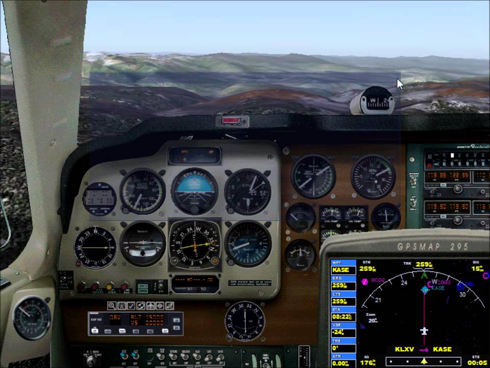 fs2004 bonanza 830T flies Leadville to Aspen Colorado
