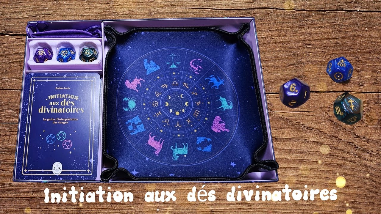 Menolana Lot de 3 dés de tarot, dés avec signe de constellation, dés pour réunions de famille, accessoire de jeu Astro Divination Style A