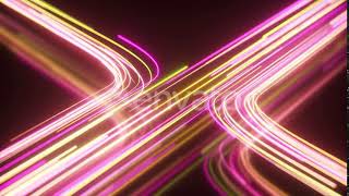 Yellow and Purple Neon Stream | Motion Graphics - Envato elements