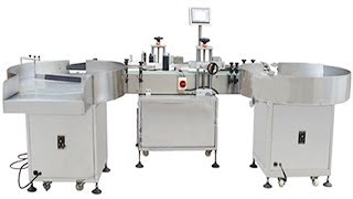 round bottles unscrambler turntable vertical labeling machine auto bouteille machined'étiquetage