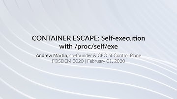 Container Escape: Self-execution with /proc/self/exe