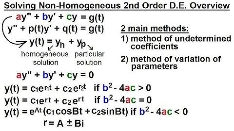 Differential Equation - 2nd Order (38 of 54) Sovling Non-Homog. 2nd Ord. Diff. Eqn. Overview