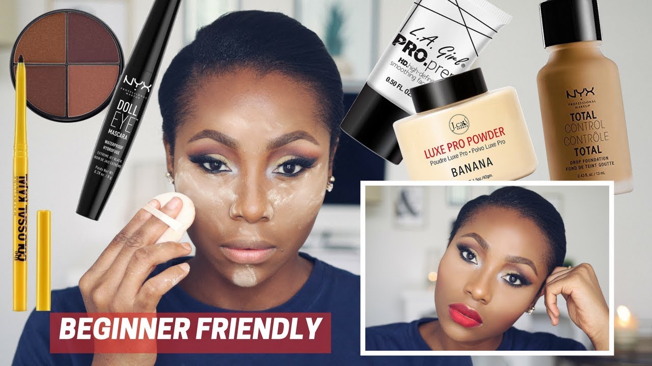 AFFORDABLE DRUGSTORE MAKEUP TUTORIAL FOR DARK SKIN WOC BLACK WOMEN