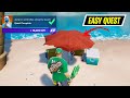 Jump on umbrellas along the beach Fortnite