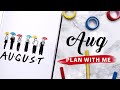 PLAN WITH ME | August 2020 Bullet Journal Set Up | Friends TV Show Theme