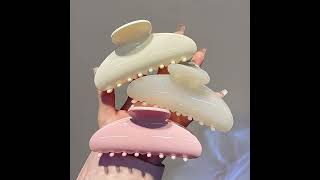 ￼Pink Series Shell-Shape Lucky Hairpin Grips Clips Barrettes Accessory Profile