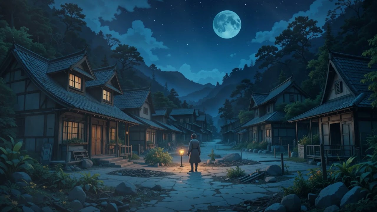 Tranquil Night in a Fantasy Village | Soothing Ambient Music for Deep Sleep, Focus & Inner Peace